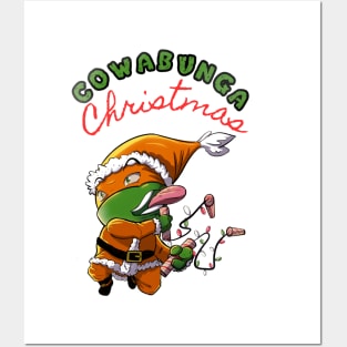 COWABUNGA CHRSTMAS MIKEY! Posters and Art